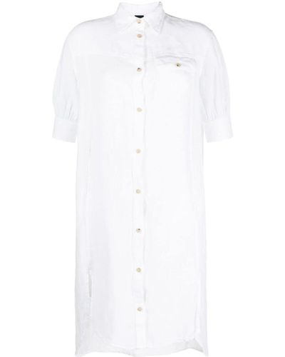 Fay Short-sleeved Linen Shirtdress - White