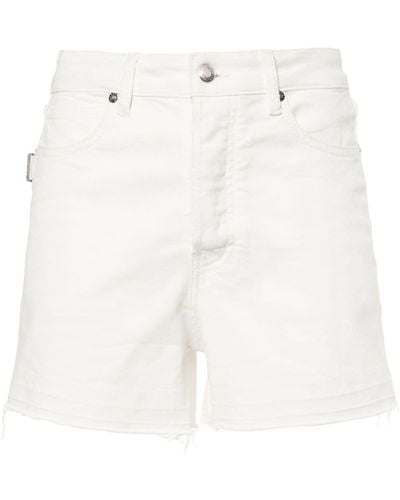 Zadig & Voltaire Short en jean à taille haute - Blanc