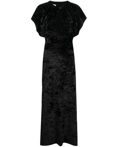 Moschino Jeans Cut-out Velvet Maxi Dress - Black