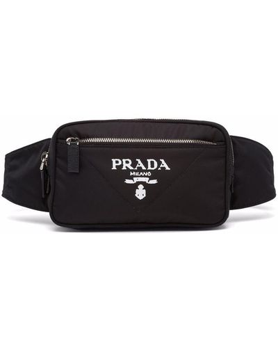 Prada Re-nylon Logo-print Belt Bag - Black