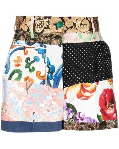 Dolce & Gabbana Shorts con estampado patchwork - Multicolor
