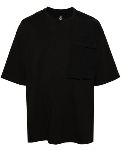 Thom Krom Camiseta con detalle en el bolsillo - Negro