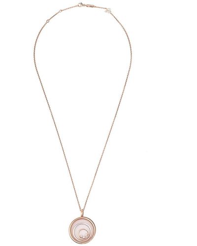 Chopard Collar con colgante Happy Spirit en oro blanco y rosa de 18kt con diamante