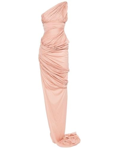 Rick Owens Draped Gown Cotton Maxi Dress - Pink