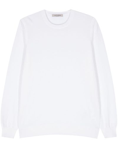 Fileria Long-sleeve Cotton Sweater - White