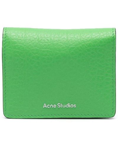 Acne Studios Folded Leather Wallet - Green