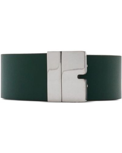 Burberry B-cut Leather Reversible Belt - Green