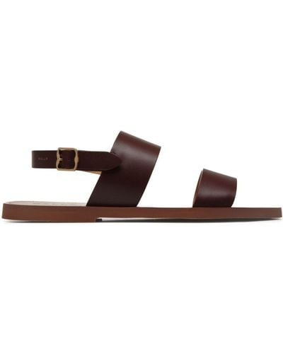 Bally Open-toe Leather Sandals - Brown