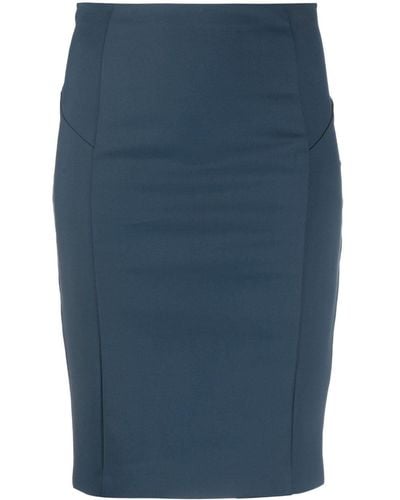 Patrizia Pepe Stretch Kokerrok - Blauw