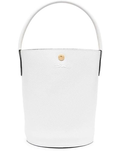 Longchamp Épure Leather Bucket Bag - White