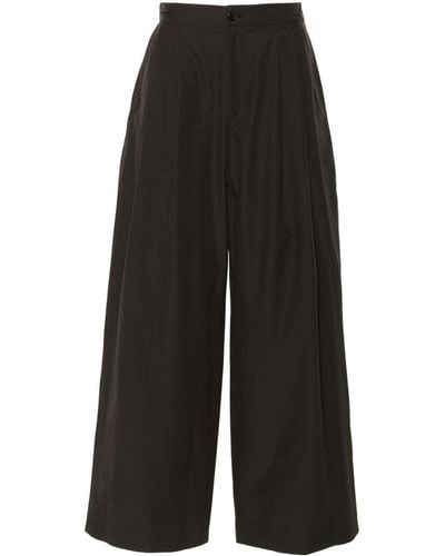 Amomento Pleated Wide-leg Trousers - Black