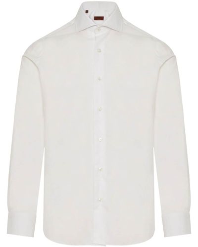 Barba Napoli Spread Collar Shirt - White