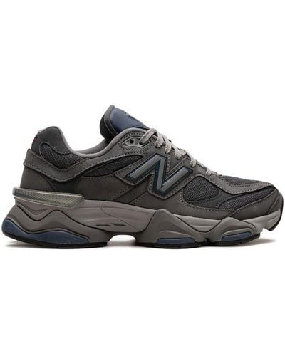 New Balance 9060 Paneled Suede Sneakers - Black