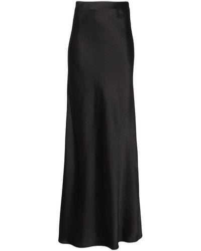 Blanca Vita Ginestra Satin Long Skirt - Black