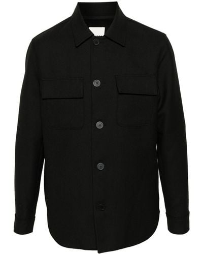 Sandro スプレッドカラー シャツジャケット - ブラック