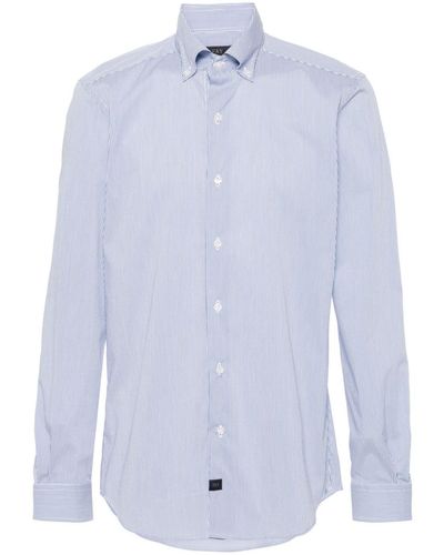 Fay Striped Long-sleeve Shirt - Wit