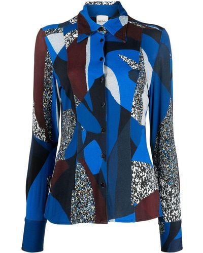 Paul Smith Camicia con stampa geometrica - Blu