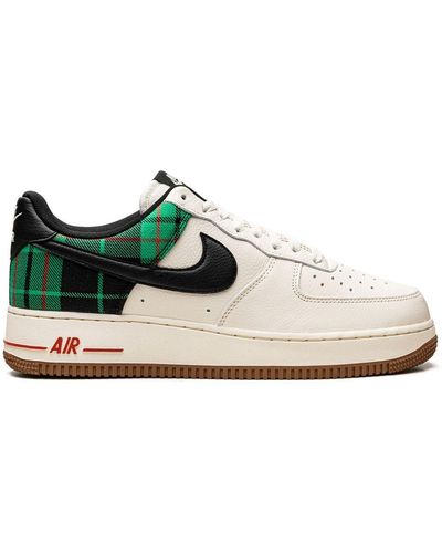 Nike Air Force 1 Logo-embellished Leather Low-top Trainers in White | Lyst  UK