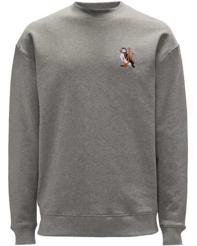 JW Anderson Puffin Drop-shoulder Sweatshirt - Gray