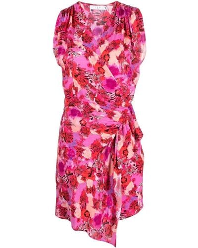 IRO Floral-print Sleeveless Short Dress - Pink
