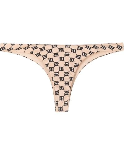 MISBHV Monogram-pattern Bikini Bottoms - White