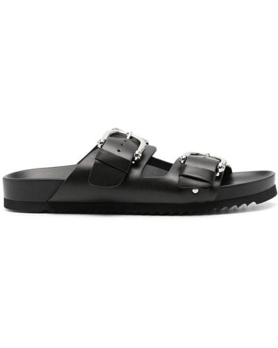 P.A.R.O.S.H. Buckled Leather Sandals - ブラック