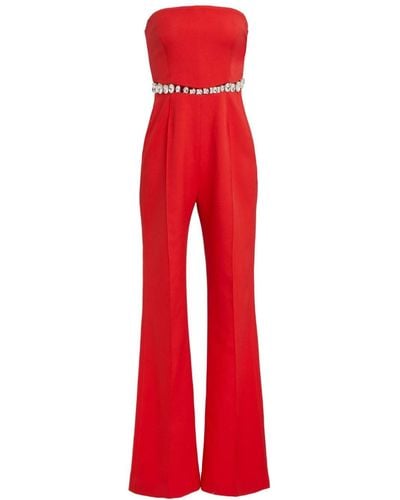 retroféte Glenda Crystal-embellished Jumpsuit - Red