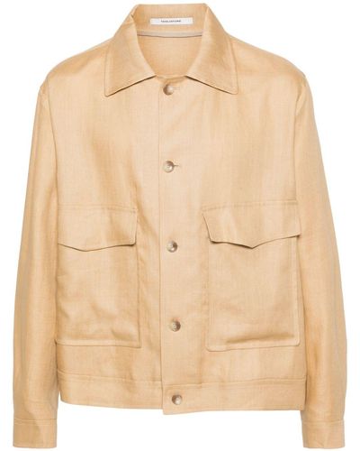 Tagliatore Button-up Linen Jacket - Natural