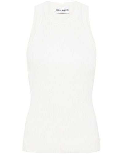 Rebecca Vallance Keely Knitted Tank Top - White