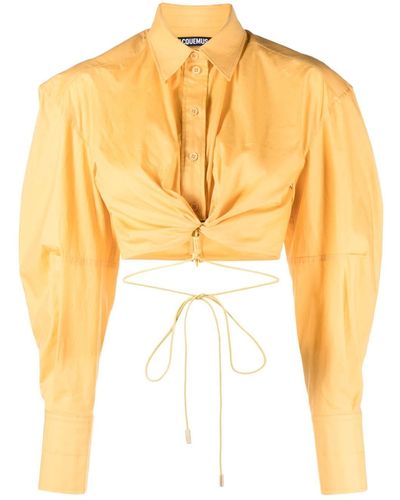 Jacquemus 'plidao' Cropped Shirt - Yellow