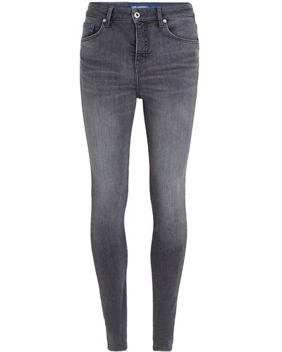 Karl Lagerfeld High-rise Skinny Jeans - Grey