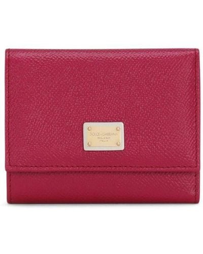 Dolce & Gabbana Petit portefeuille à plaque logo - Rose