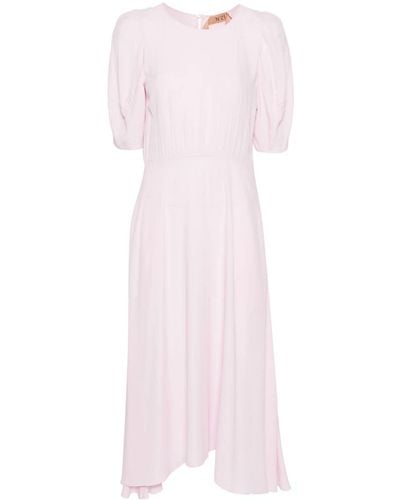N°21 Crepe Midi Dress - Pink