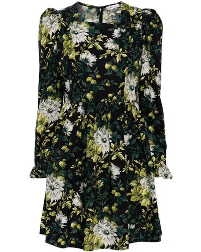 BATSHEVA X Laura Ashley robe courte Prairie à fleurs - Noir