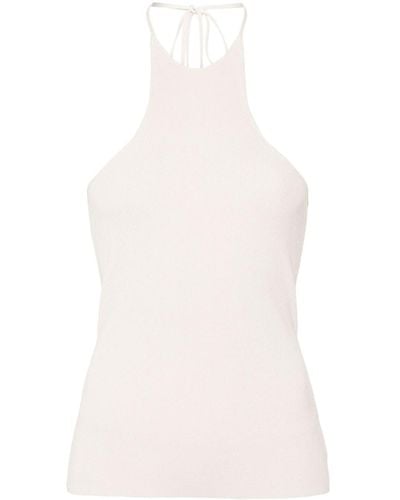 Isabel Marant Oracy Ribbed-knit Tank Top - White