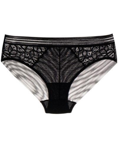 Wacoal Raffine Lace-trim Briefs - Black