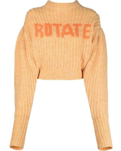 ROTATE BIRGER CHRISTENSEN Grob gestrickter Pullover - Orange