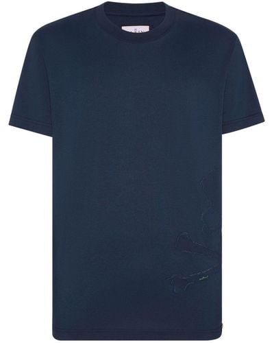 Philipp Plein T-Shirt mit Totenkopf-Print - Blau