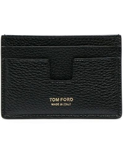 Tom Ford Kartenetui mit Logo-Print - Schwarz