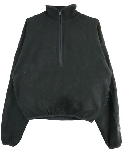 Fear Of God Half-zip Cotton Sweatshirt - Black