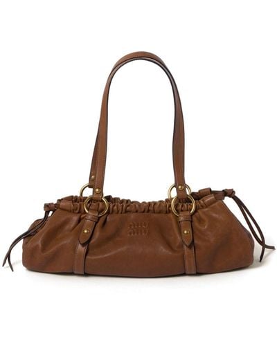 Miu Miu Nappa Leather Bag - Brown