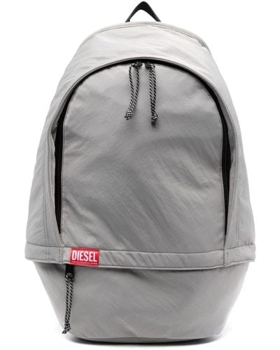DIESEL Race Logo-patch Backpack - Grey