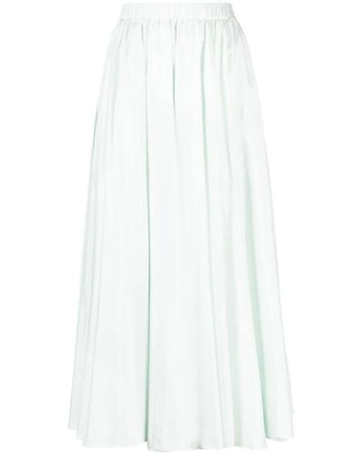 JOSEPH Smithfield Pleated Silk Skirt - White
