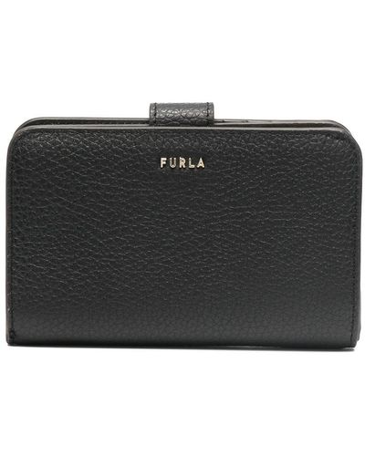 Furla Logo Plaque Wallet - Black