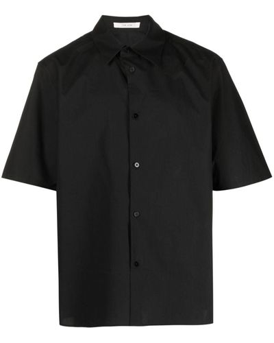 The Row Patrick Cotton Shirt - Black