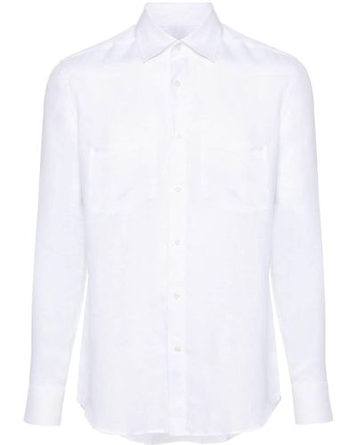Low Brand Long-sleeve Linen Shirt - White