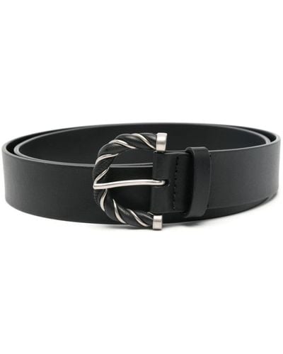 Bottega Veneta Twist leather belt - Schwarz