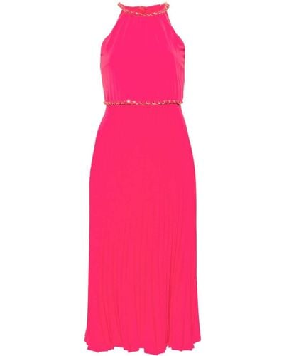 Nissa Pleated Midi Dress - Pink