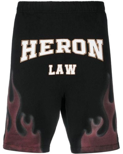 Heron Preston Heron Law Flames Sweatshorts - Black