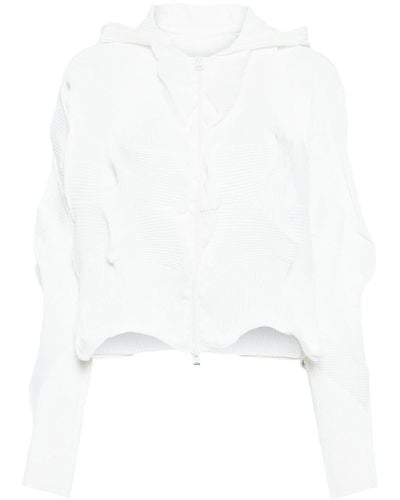 JNBY Striped Asymmetric Jacket - White